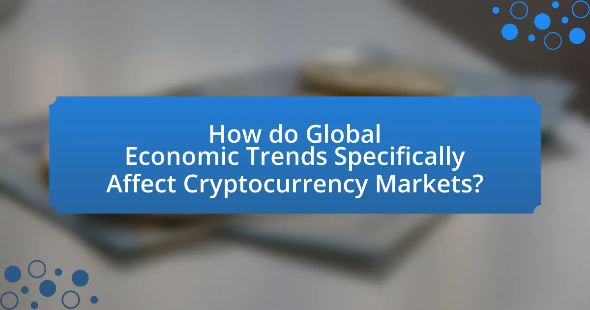 How do Global Economic Trends Specifically Affect Cryptocurrency Markets?