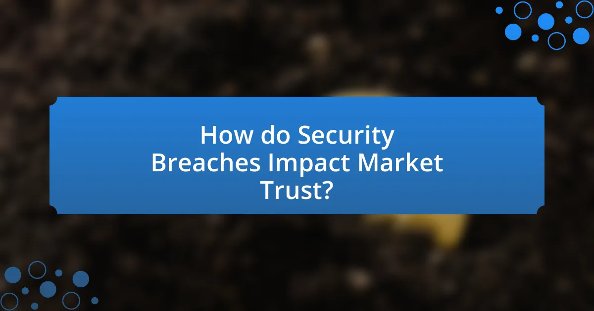 How do Security Breaches Impact Market Trust?