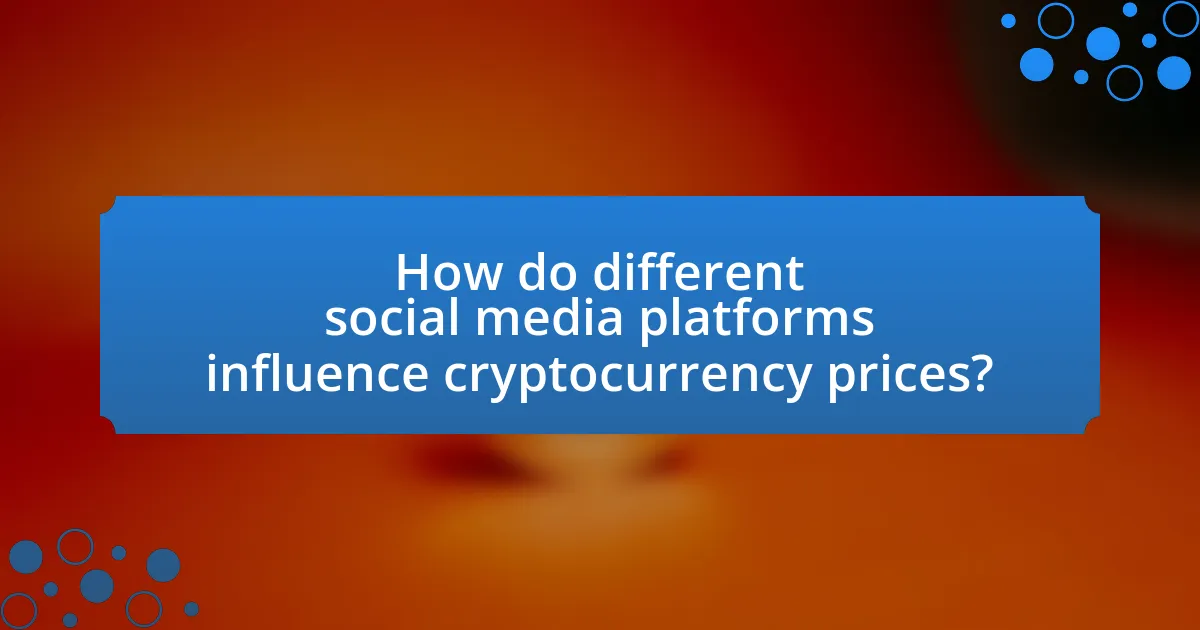 How do different social media platforms influence cryptocurrency prices?