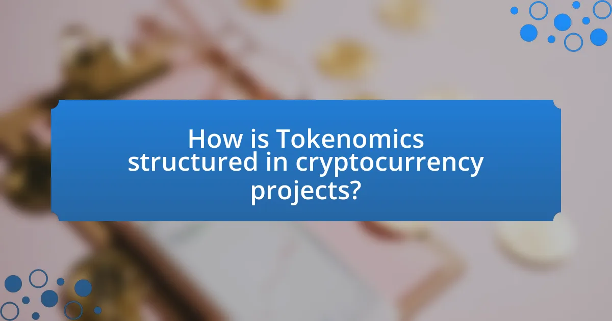 How is Tokenomics structured in cryptocurrency projects?
