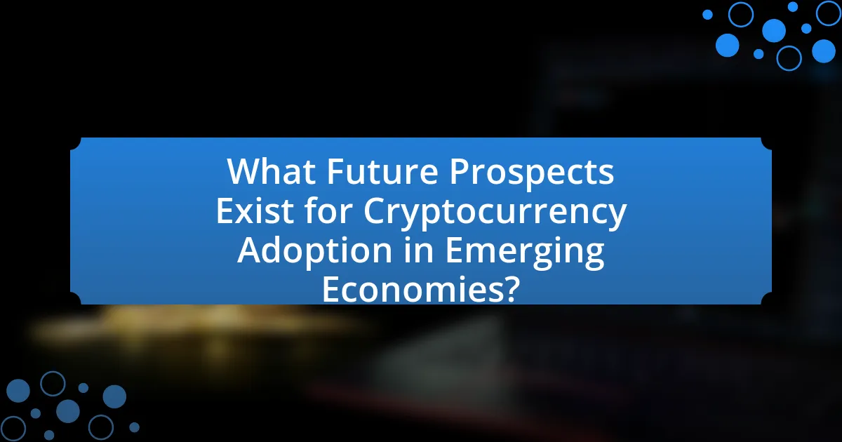 What Future Prospects Exist for Cryptocurrency Adoption in Emerging Economies?