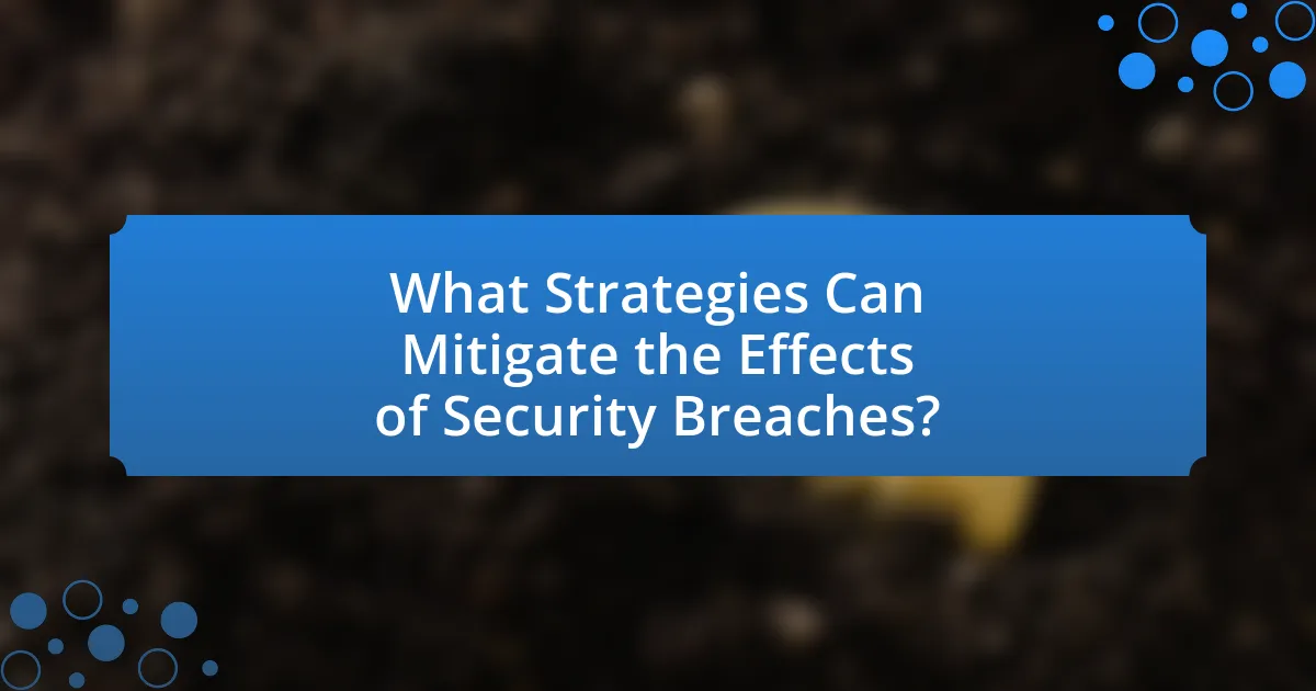 What Strategies Can Mitigate the Effects of Security Breaches?