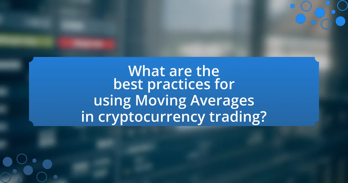What are the best practices for using Moving Averages in cryptocurrency trading?