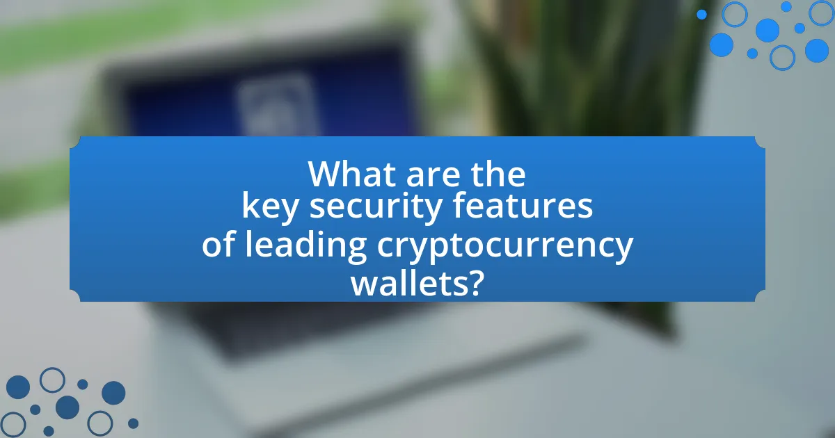 What are the key security features of leading cryptocurrency wallets?
