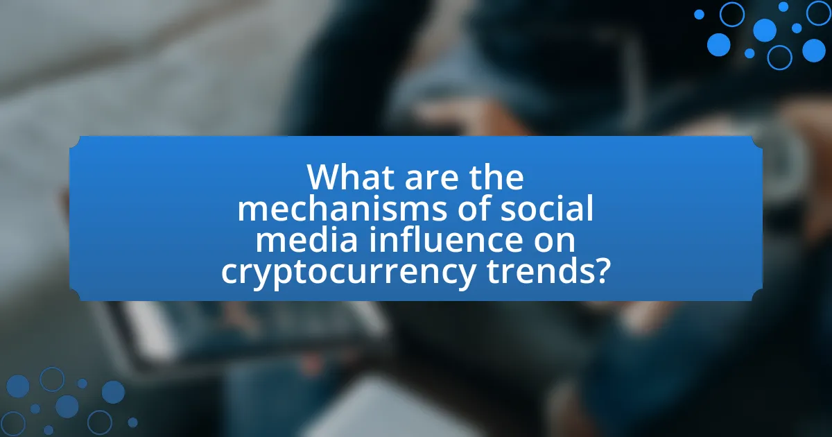 What are the mechanisms of social media influence on cryptocurrency trends?