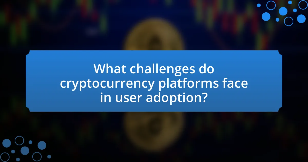 What challenges do cryptocurrency platforms face in user adoption?