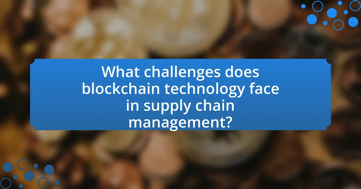 What challenges does blockchain technology face in supply chain management?