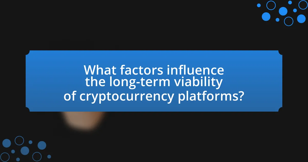 What factors influence the long-term viability of cryptocurrency platforms?