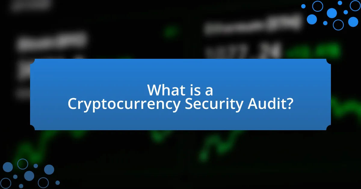 What is a Cryptocurrency Security Audit?