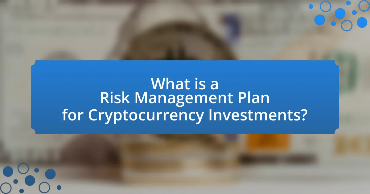 What is a Risk Management Plan for Cryptocurrency Investments?