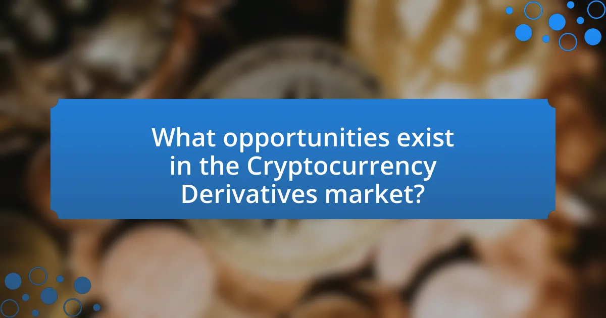 What opportunities exist in the Cryptocurrency Derivatives market?